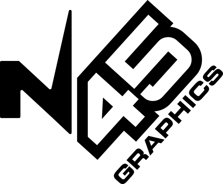 n45 graphics logo black